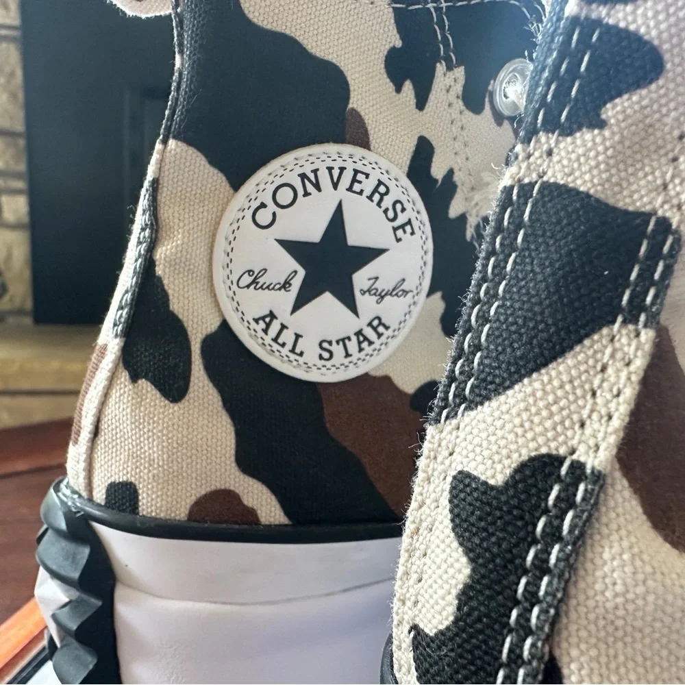 Converse Brown and Black High-Top Sneakers camo fly run - Picture 4 of 8